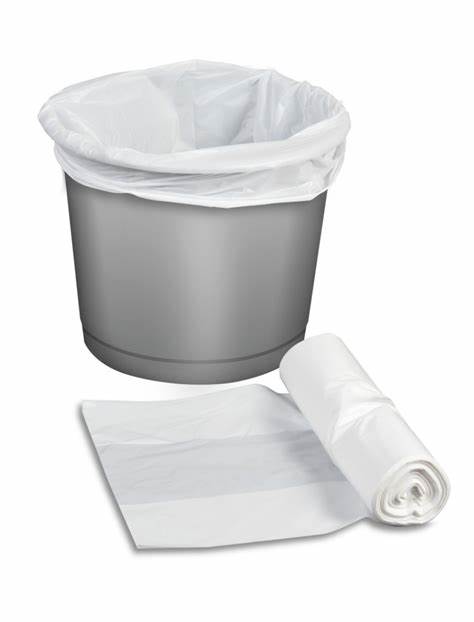 White pedal bin liners 11 x17 x 18 inch pack of 1000