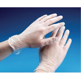 Vinyl Clear powdered Gloves - 1000 per case