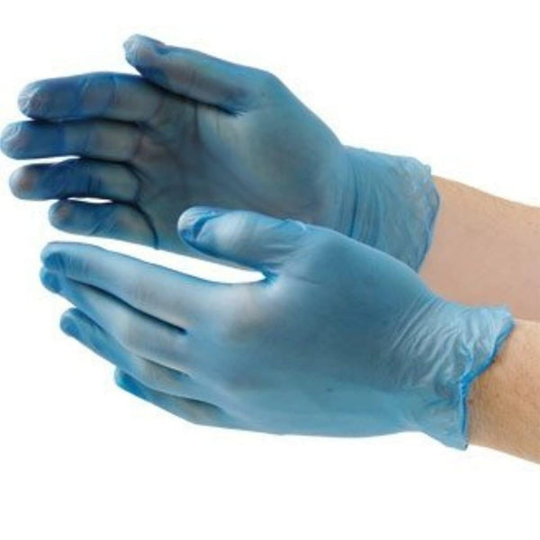 Vinyl blue powder free gloves 1000 per case