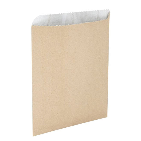 Brown Lined Paper Chip Bag 2lb 7x 9.5 inch pack of 390